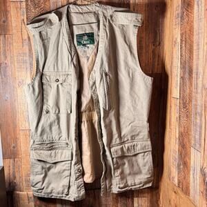 Vintage ORVIS Fishing Hunting Safari Style Cargo Vest - Sz Large